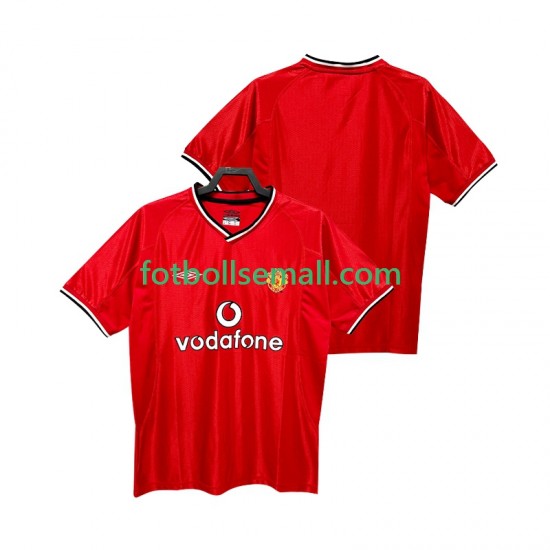 Matchtröjor Manchester United Retro 2000 2002 Kortärmad till Herr (1:a ställ)