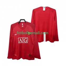 Matchtröjor Manchester United Retro 2007 2008 Långärmad till Herr (1:a ställ)