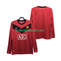 Matchtröjor Manchester United Retro 2009 2010 Långärmad till Herr (1:a ställ)