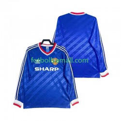 Matchtröjor Manchester United Retro 1986 1988 Långärmad till Herr (3:e ställ)