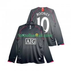 Matchtröjor Manchester United Rooney 10 Retro 2007 2008 Långärmad till Herr (2:a ställ)