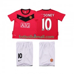 Matchtröjor Manchester United Rooney 10 Retro 2009 2010 Kortärmad till Barn (1:a ställ)