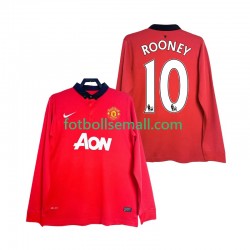 Matchtröjor Manchester United Rooney 10 Retro 2013 2014 Långärmad till Herr (1:a ställ)