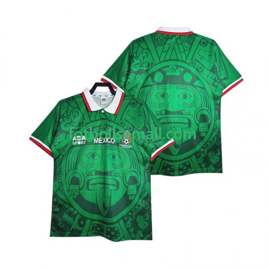 Matchtröjor Mexiko Retro 1998 Kortärmad till Herr (1:a ställ)