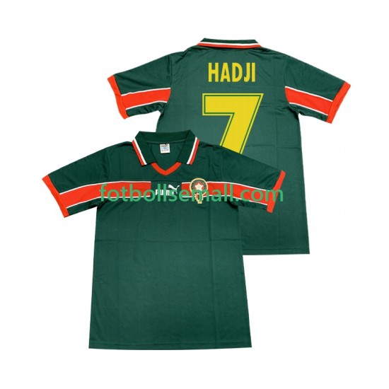 Matchtröjor Marocko HADJI 7 Retro 1998 Kortärmad till Herr (1:a ställ)