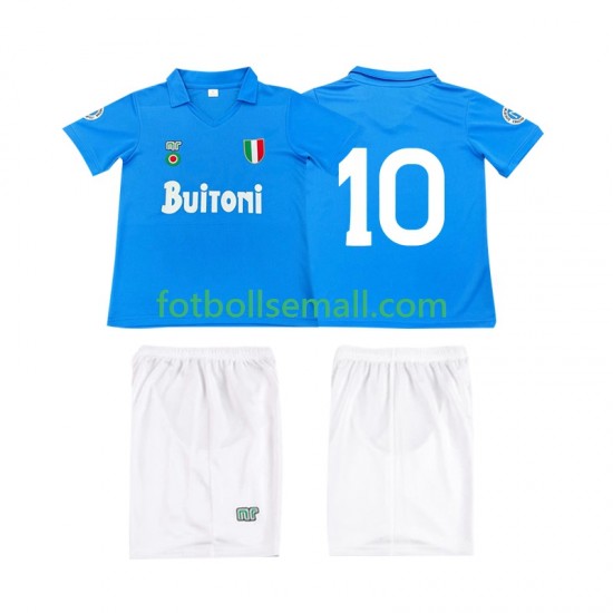 Matchtröjor SSC Napoli 10 Retro 1987 1988 Kortärmad till Barn (1:a ställ)