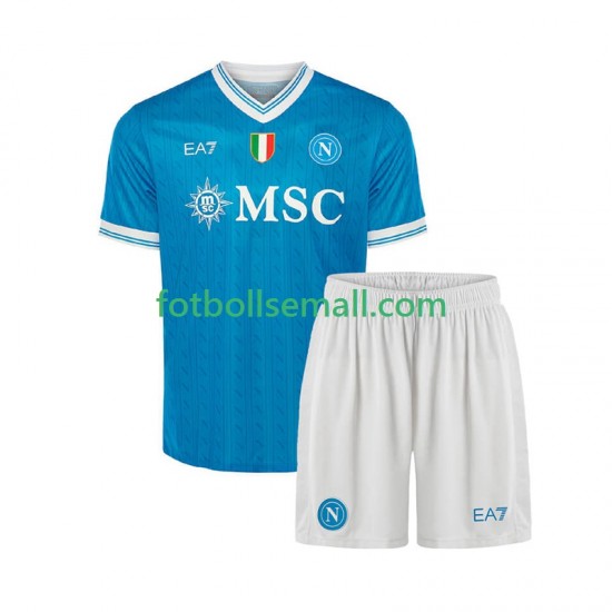 Matchtröjor SSC Napoli 2025-2026 Kortärmad till Barn (1:a ställ)