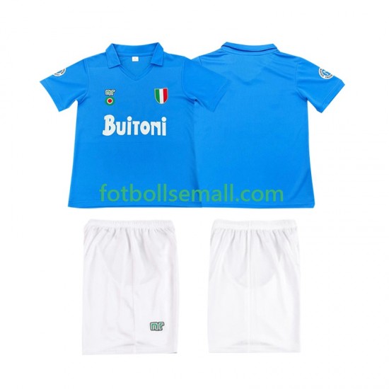 Matchtröjor SSC Napoli Retro 1987 1988 Kortärmad till Barn (1:a ställ)