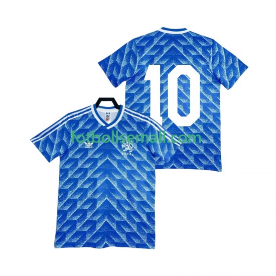 Matchtröjor Nederländerna 10 Retro 1998 Kortärmad till Herr (2:a ställ)