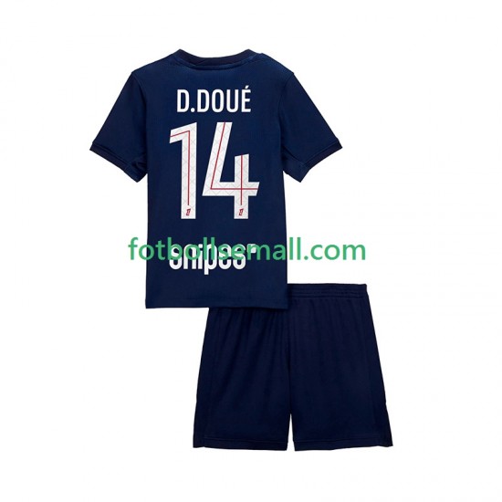 Matchtröjor Paris Saint-Germain Desire Doue 14 2025-2026 Kortärmad till Barn (1:a ställ)