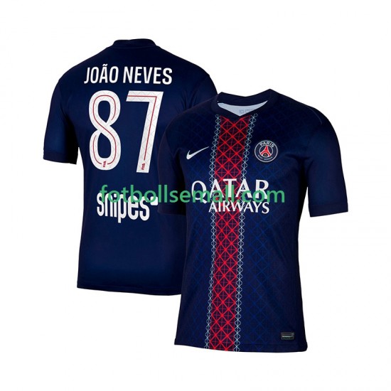 Matchtröjor Paris Saint-Germain Joao Neves 87 2025-2026 Kortärmad till Herr (1:a ställ)