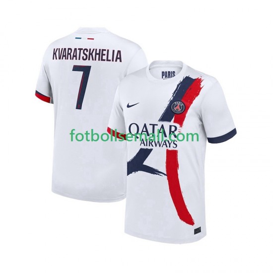 Matchtröjor Paris Saint-Germain Khvicha Kvaratskhelia 7 2025-2026 Kortärmad till Herr (2:a ställ)