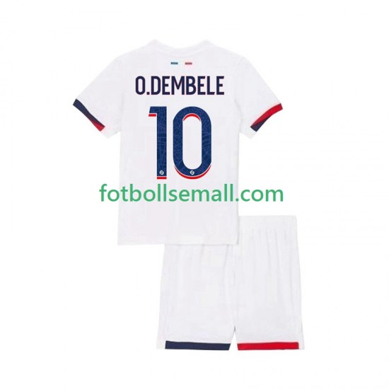 Matchtröjor Paris Saint-Germain Ousmane Dembele 10 2025-2026 Kortärmad till Barn (2:a ställ)