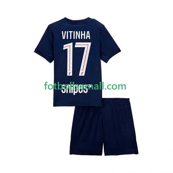 Matchtröjor Paris Saint-Germain Vitinha 17 2025-2026 Kortärmad till Barn (1:a ställ)
