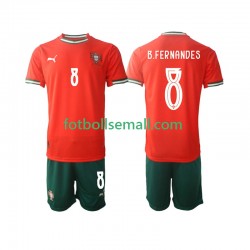 Matchtröjor Portugal Bruno Fernandes 8 2025-2026 Kortärmad till Barn (1:a ställ)