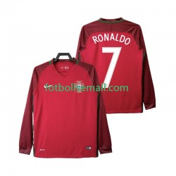 Matchtröjor Portugal Cristiano Ronaldo 7 Retro 2016 Långärmad till Herr (1:a ställ)