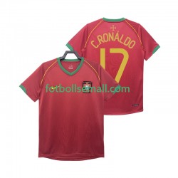 Matchtröjor Portugal Crstiano Ronaldo 17 Retro 2006 Kortärmad till Herr (1:a ställ)