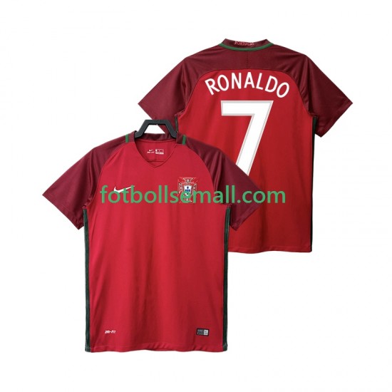 Matchtröjor Portugal RONALDO 7 Retro 2016 Kortärmad till Herr (1:a ställ)
