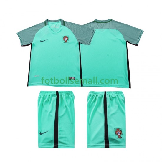 Matchtröjor Portugal Retro 2016 Kortärmad till Barn (2:a ställ)