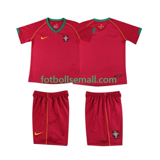 Matchtröjor Portugal Retro 2006 Kortärmad till Barn (1:a ställ)