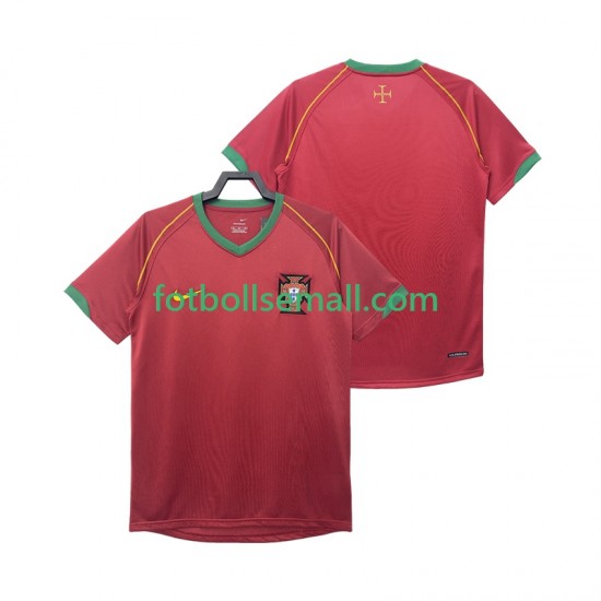 Matchtröjor Portugal Retro 2006 Kortärmad till Herr (1:a ställ)