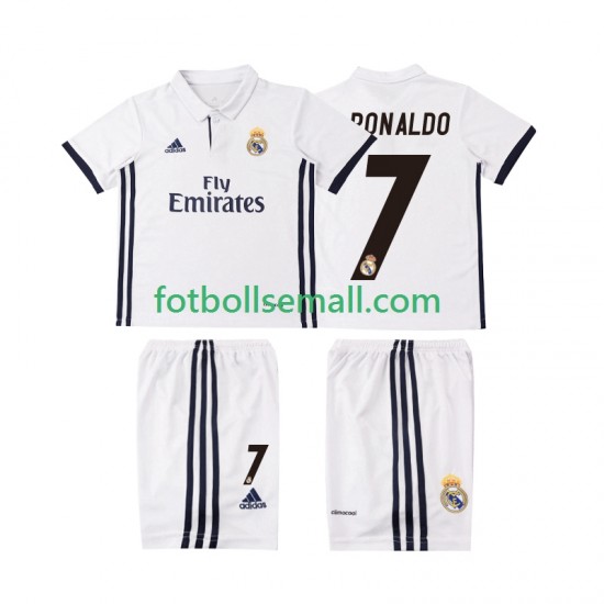 Matchtröjor Real Madrid Cristiano Ronaldo 7 Retro 2016 2017 Kortärmad till Barn (1:a ställ)
