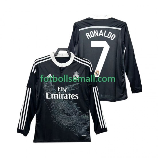 Matchtröjor Real Madrid Cristiano Ronaldo 7 Retro 2014 2015 Långärmad till Herr (3:e ställ)