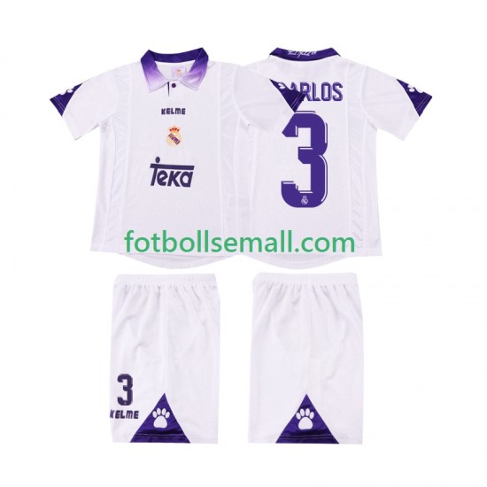 Matchtröjor Real Madrid R CARLOS 3 Retro 1997 1998 Kortärmad till Barn (1:a ställ)