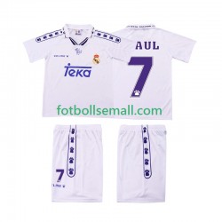 Matchtröjor Real Madrid RAUL 7 Retro 1994 1996 Kortärmad till Barn (1:a ställ)
