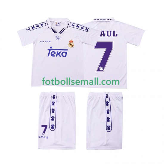 Matchtröjor Real Madrid RAUL 7 Retro 1994 1996 Kortärmad till Barn (1:a ställ)