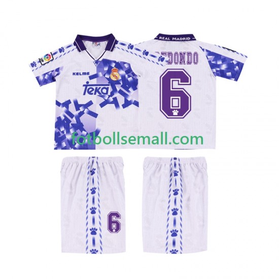 Matchtröjor Real Madrid REDONDO 6 Retro 1996 1997 Kortärmad till Barn (3:e ställ)