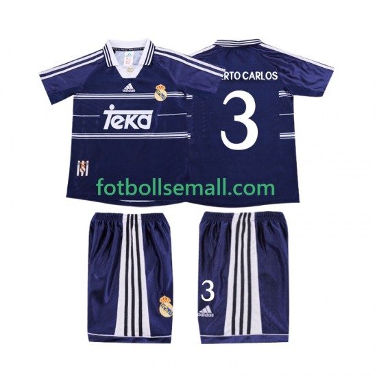 Matchtröjor Real Madrid ROBERTO CARLOS 3 Retro 1998 1999 Kortärmad till Barn (2:a ställ)