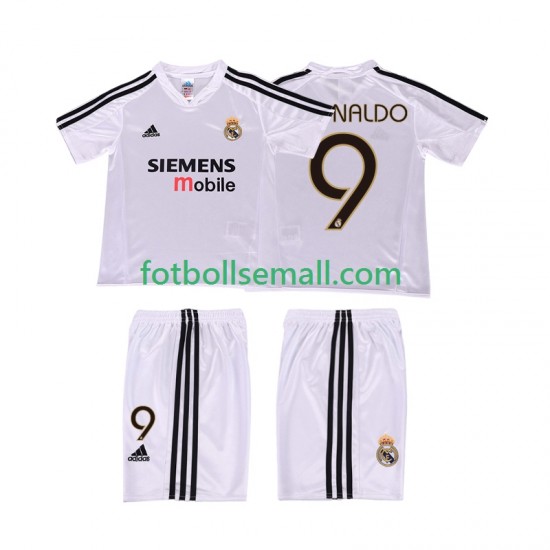 Matchtröjor Real Madrid RONALDO 9 Retro 2004 20025 Kortärmad till Barn (1:a ställ)