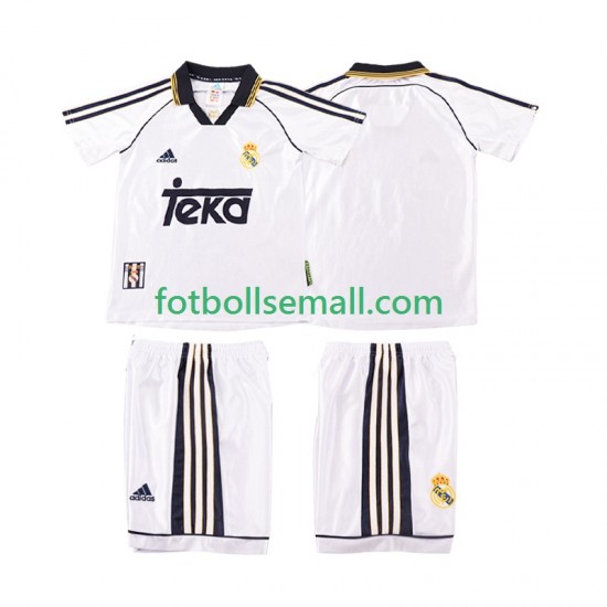Matchtröjor Real Madrid Retro 1998 2000 Kortärmad till Barn (1:a ställ)