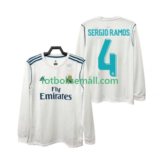 Matchtröjor Real Madrid SERGIO RAMOS 4 Retro 2017 2018 Långärmad till Herr (1:a ställ)