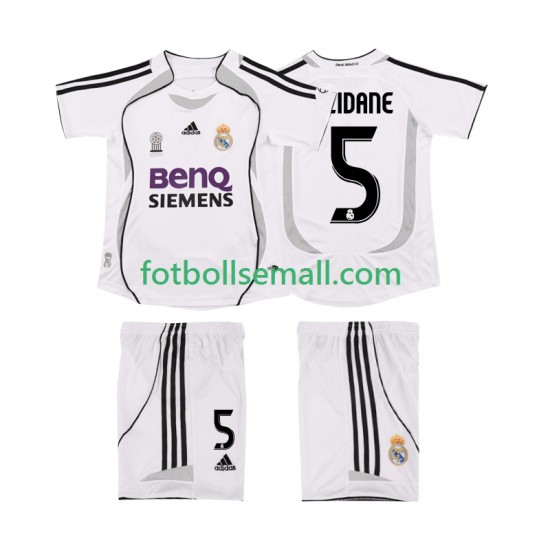 Matchtröjor Real Madrid ZIDANE 5 Retro 2006 2007 Kortärmad till Barn (1:a ställ)
