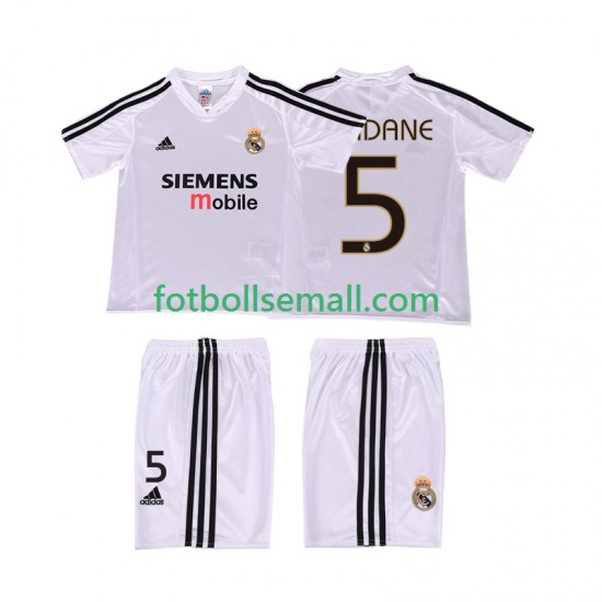 Matchtröjor Real Madrid ZIDANE 5 Retro 2004 20025 Kortärmad till Barn (1:a ställ)