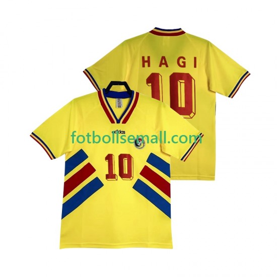 Matchtröjor Rumänien Hagi 10 Retro 1994 Kortärmad till Herr (1:a ställ)