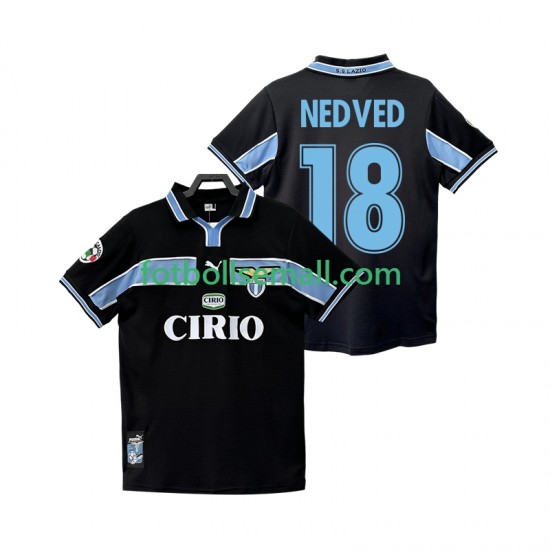 Matchtröjor SS Lazio NEDVED 18 Retro 1998 1999 Kortärmad till Herr (2:a ställ)