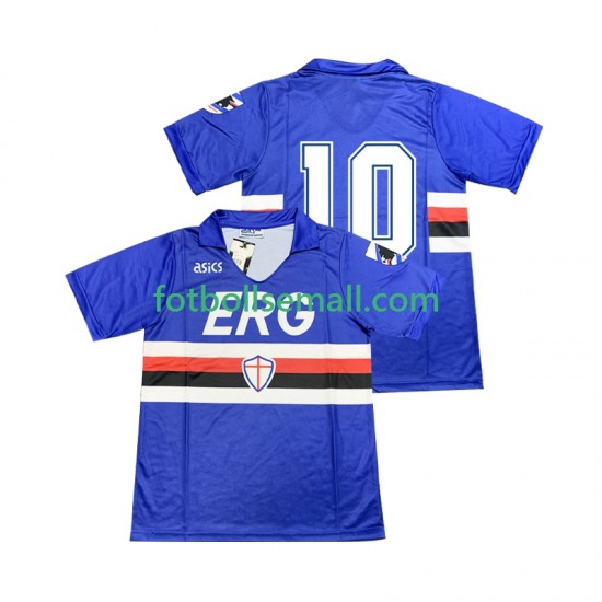 Matchtröjor Sampdoria 10 Retro 1990 1991 Kortärmad till Herr (1:a ställ)