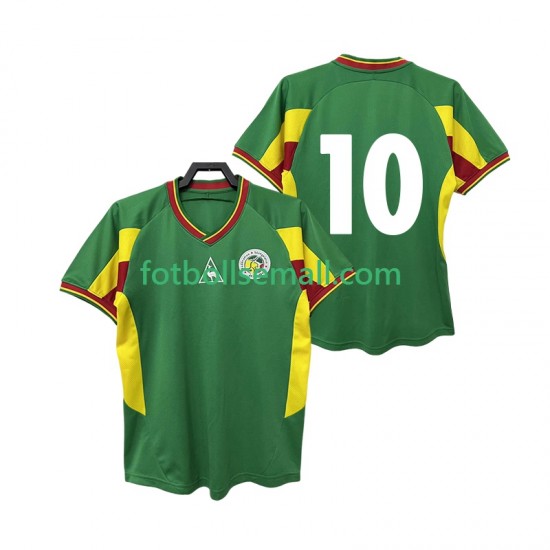 Matchtröjor Senegal 10 Retro 2002 Kortärmad till Herr (2:a ställ)