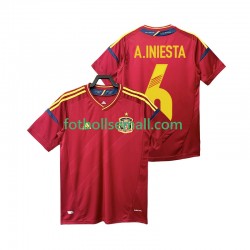 Matchtröjor Spanien Andres Iniesta 6 Retro 2012 Kortärmad till Herr (1:a ställ)