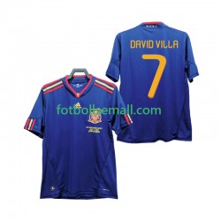 Matchtröjor Spanien DAVID VILLA 7 Retro 2010 Kortärmad till Herr (2:a ställ)