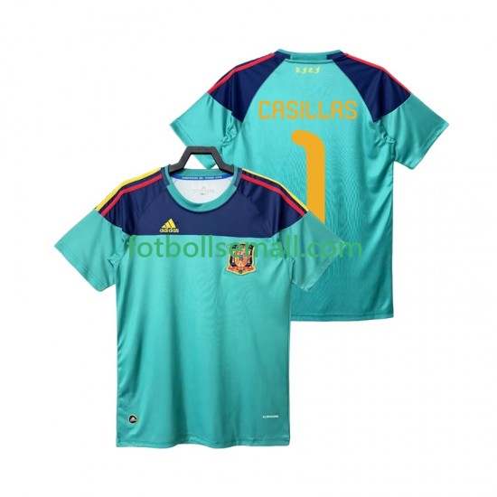 Matchtröjor Spanien Målvaktströja Casillas 1 Retro 2010 Kortärmad till Herr (1:a ställ)