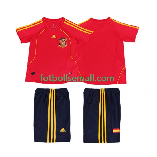 Matchtröjor Spanien Retro 2008 Kortärmad till Barn (1:a ställ)
