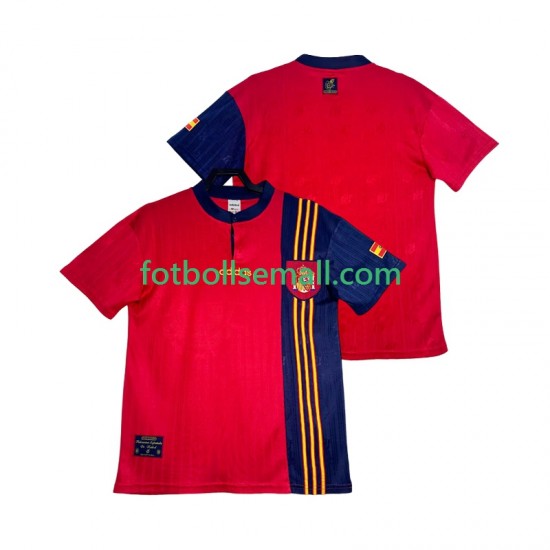 Matchtröjor Spanien Retro 1996 Kortärmad till Herr (1:a ställ)