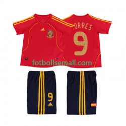 Matchtröjor Spanien TORRES 9 Retro 2008 Kortärmad till Barn (1:a ställ)