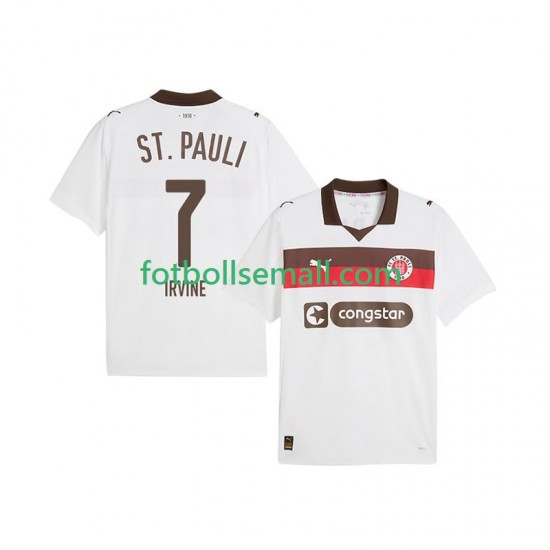 Matchtröjor St. Pauli Jackson Irvine 7 2025-2026 Kortärmad till Herr (2:a ställ)