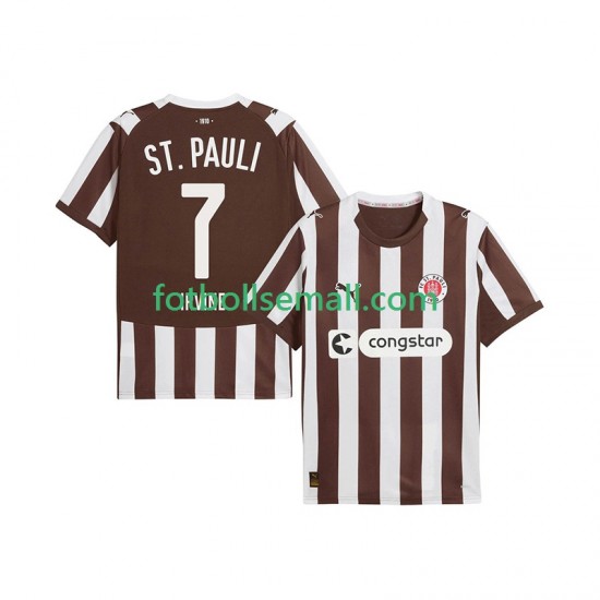 Matchtröjor St. Pauli Jackson Irvine 7 2025-2026 Kortärmad till Herr (1:a ställ)