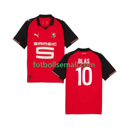 Matchtröjor Stade Rennais Ludovic Blas 10 2025-2026 Kortärmad till Herr (1:a ställ)